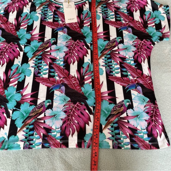 T shirt in tropical pattern size l/xl new - Picture 6 of 7